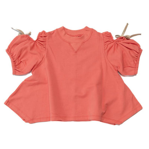 【130~150】 カットアウトパフスリーブスウェットトップ★2124543j★キッズサイズ 子供服